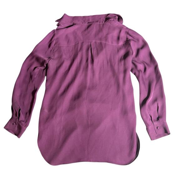 L’agence Rita Wrap Front Silk Top Purple Size Small - Picture 4 of 10